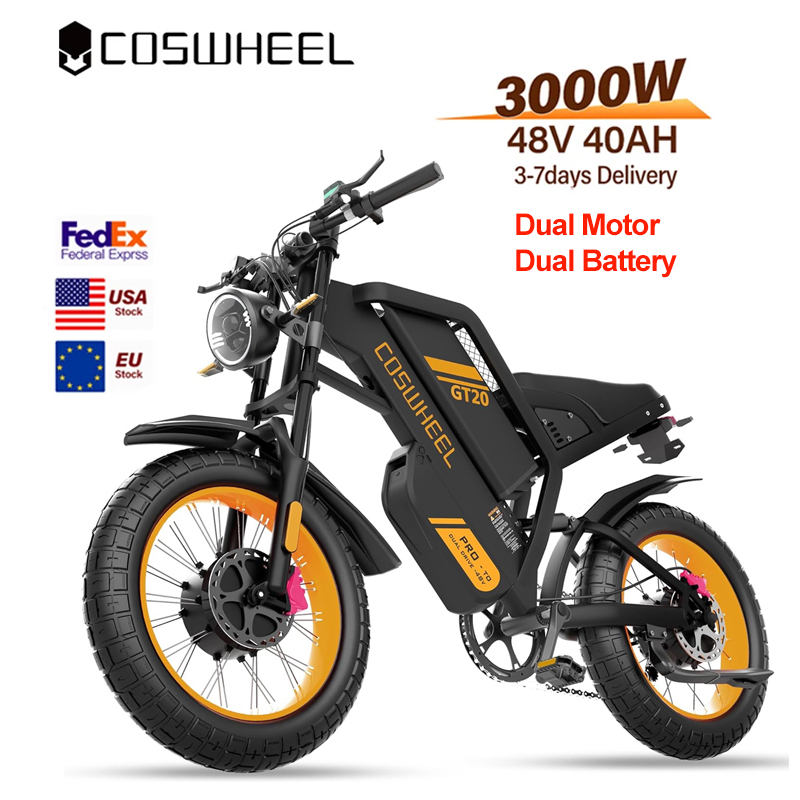 Motorcycle Gear Online - Bicicleta elétrica Coswheel para adultos, 3000W,