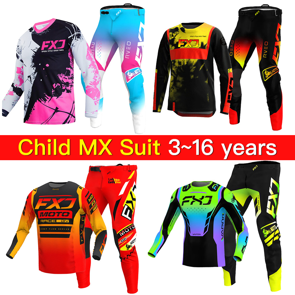 Motorcycle Gear Kids - Conjunto de Equipamentos de Motocross para