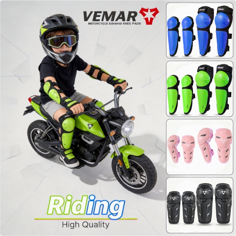 Motorcycle Gear Kids - Conjunto de Protetores de Joelho e