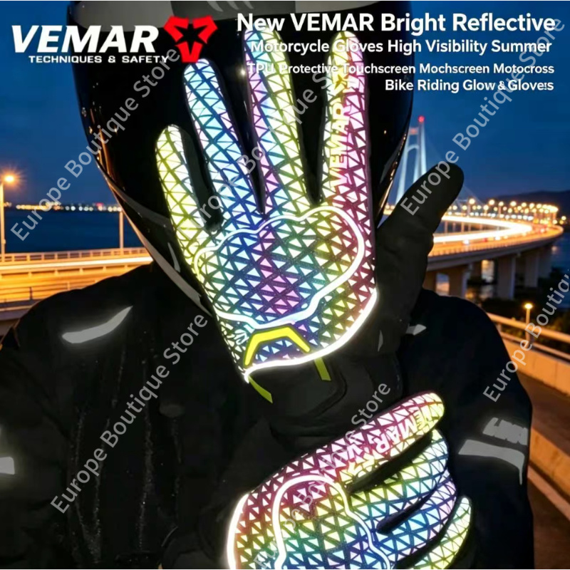 Motorcycle Gear Gloves - NOVO 2026 VEMAR Luvas de Motocicleta