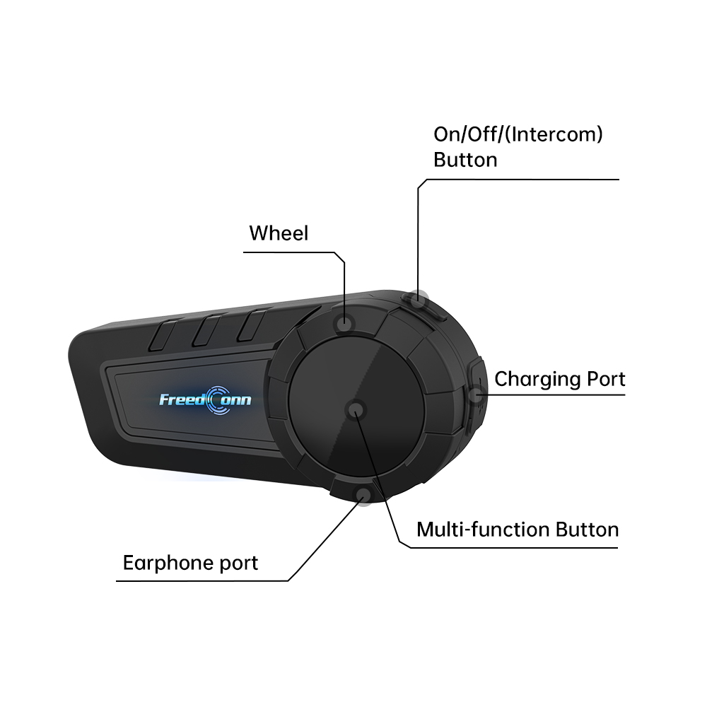 Intercom Headset Helmet - Intercomunicador Bluetooth FreedConn KY PRO para