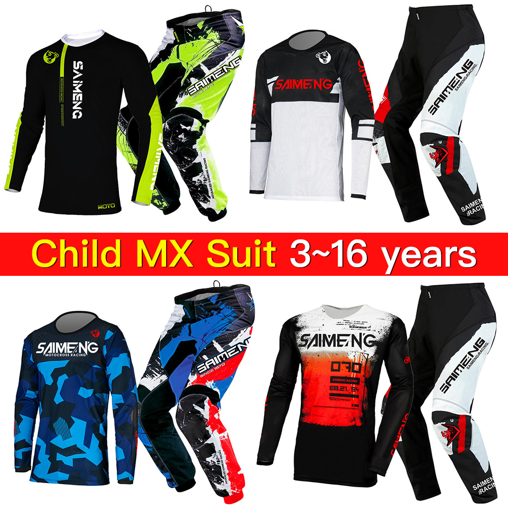 Motorcycle Gear Kids - Conjunto de Motocross Infantil Personalizável para