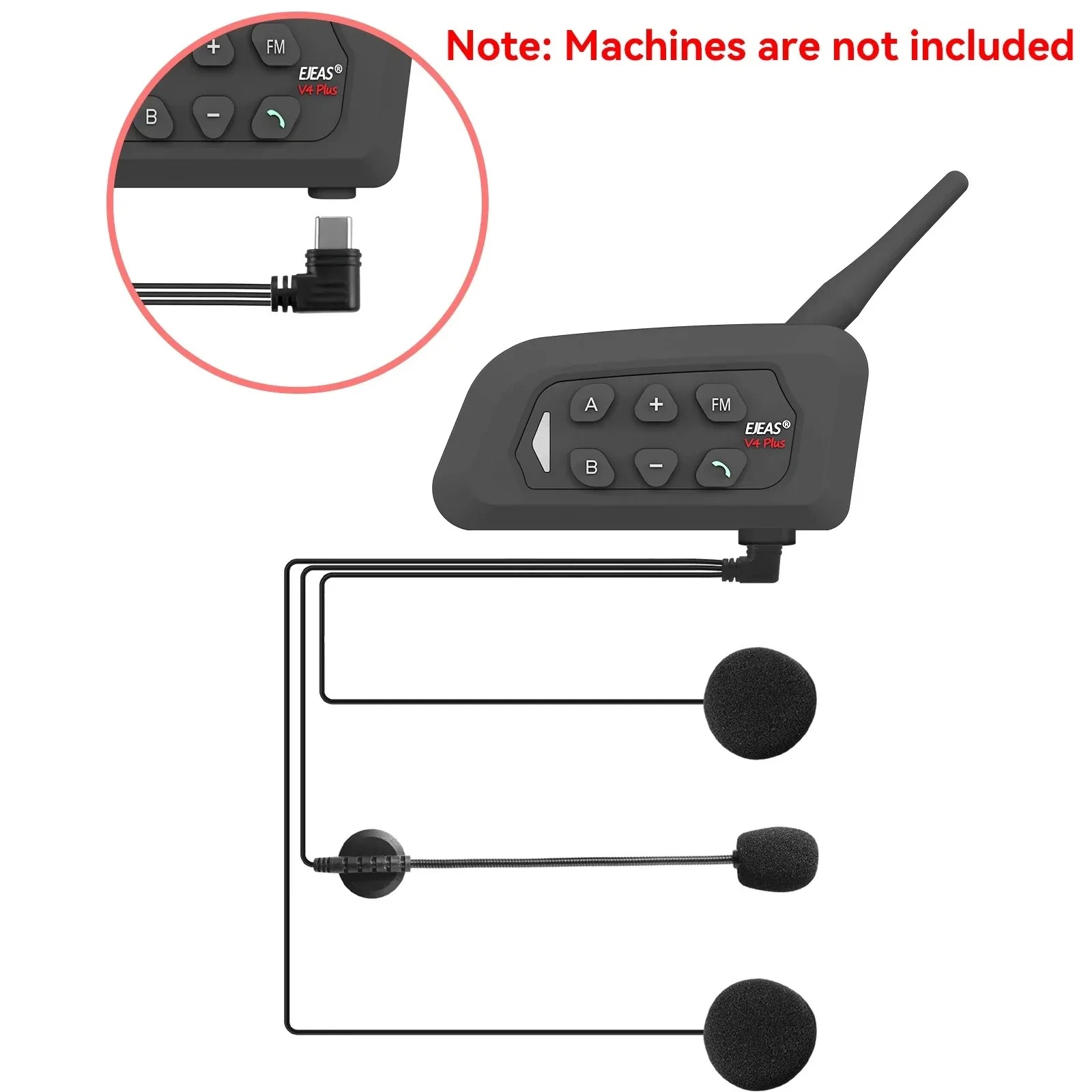 Ejeas v6 pro/v4 plus capacete  - Intercom Headset Helmet avaliação e preço