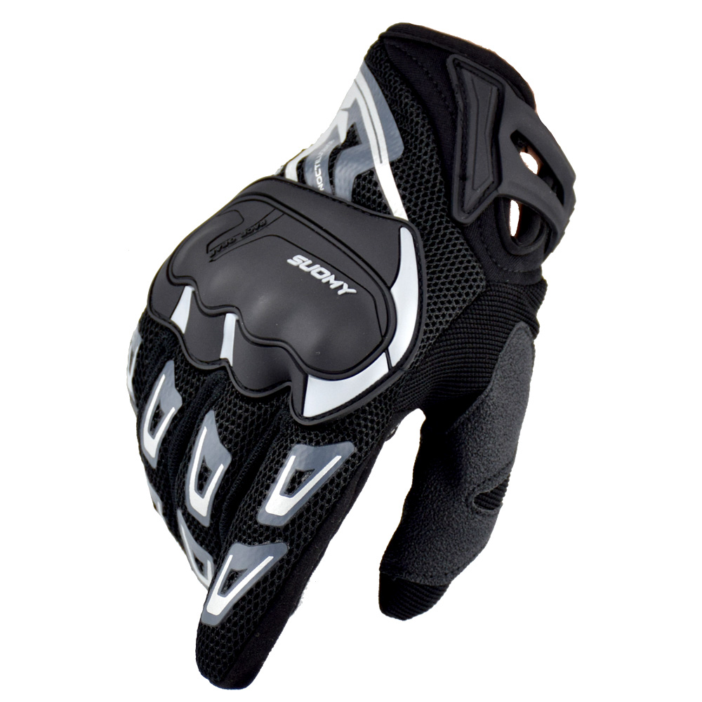 Suomy respirável dedo cheio co - Motorcycle Gear Gloves avaliação e preço