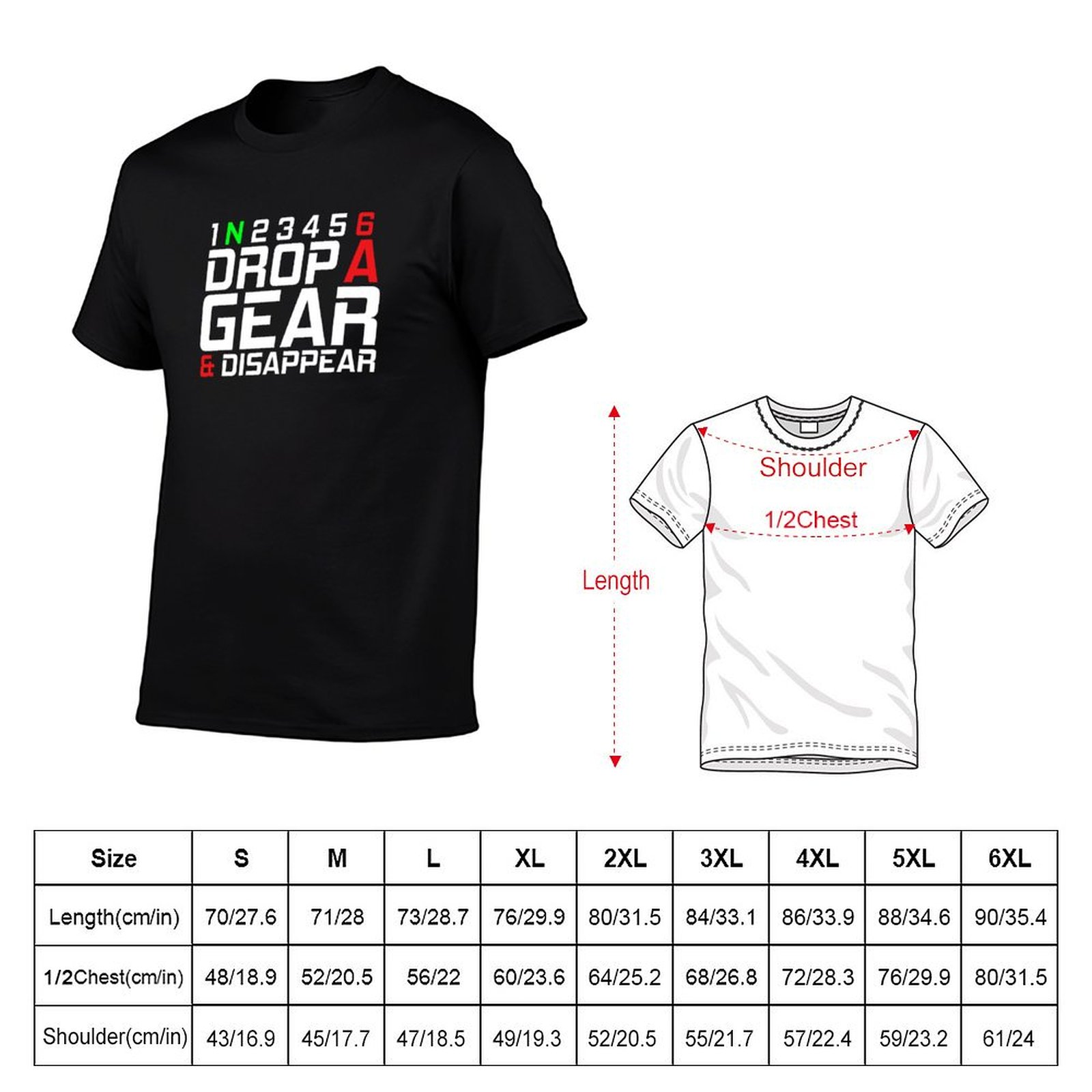 1N23456 Camiseta Drop A Gear A - Motorcycle Gear Com avaliação e preço