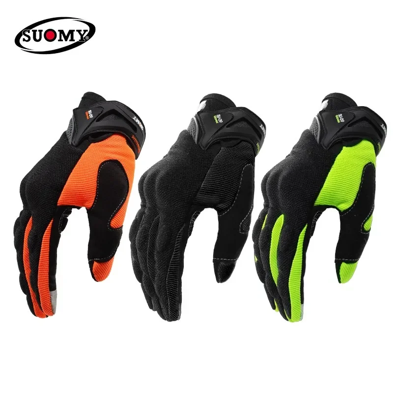 Suomy respirável dedo cheio co - Motorcycle Gear Gloves avaliação e preço