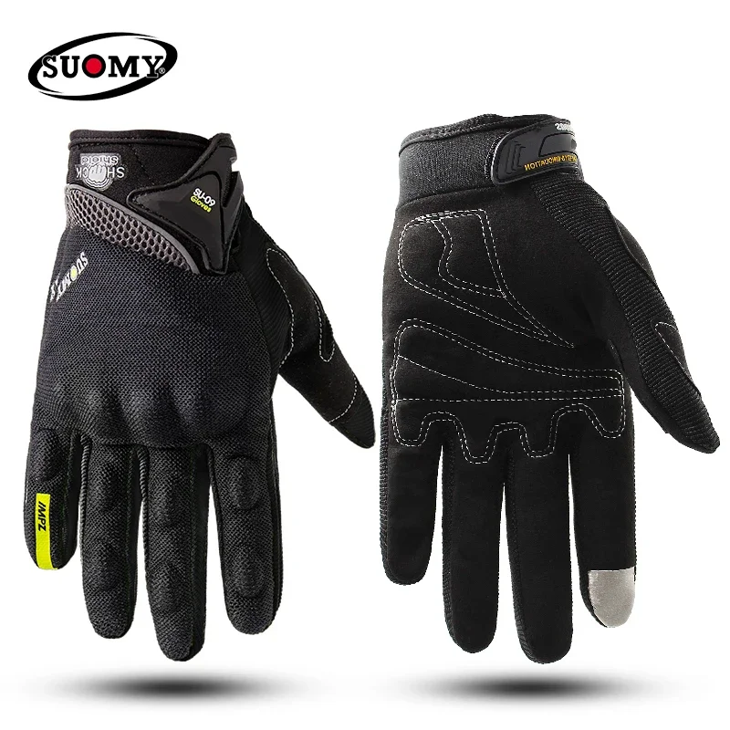 Suomy respirável dedo cheio co - Motorcycle Gear Gloves avaliação e preço