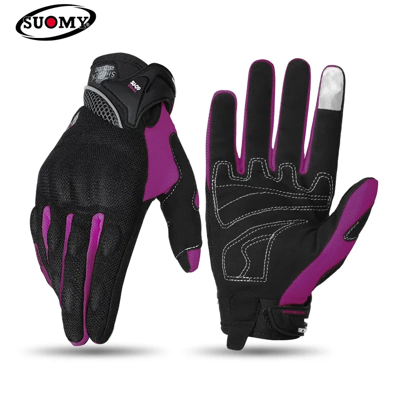 Suomy respirável dedo cheio co - Motorcycle Gear Gloves avaliação e preço