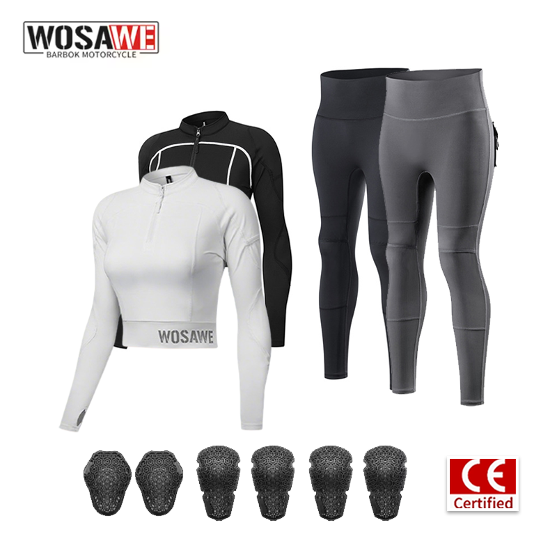 Conjunto de Jaqueta Curta e Ca - Motorcycle Gear Jacket Women avaliação e preço