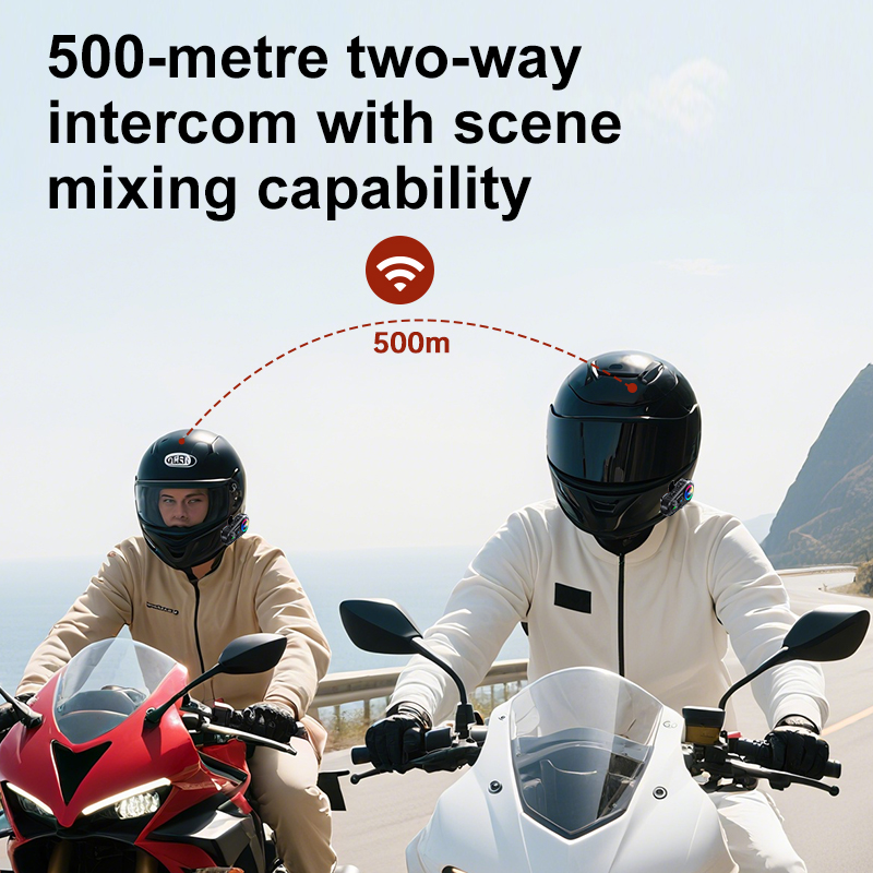 Bidirecional 500m bluetooth in - Intercom Headset Helmet avaliação e preço